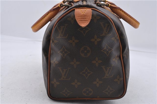 Authentic Louis Vuitton Monogram Speedy 25 Boston Hand Bag M41528 LV 7115D