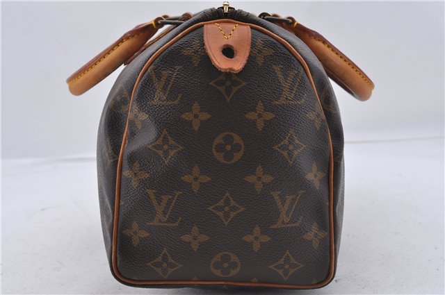 Authentic Louis Vuitton Monogram Speedy 25 Boston Hand Bag M41528 LV 7115D