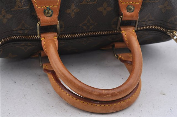 Authentic Louis Vuitton Monogram Speedy 25 Boston Hand Bag M41528 LV 7115D