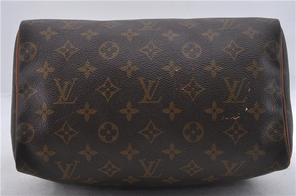 Authentic Louis Vuitton Monogram Speedy 25 Boston Hand Bag M41528 LV 7115D