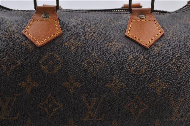 Authentic Louis Vuitton Monogram Speedy 25 Boston Hand Bag M41528 LV 7115D
