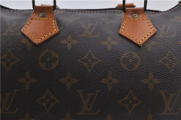 Authentic Louis Vuitton Monogram Speedy 25 Boston Hand Bag M41528 LV 7115D