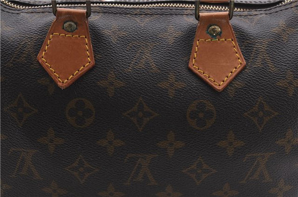 Authentic Louis Vuitton Monogram Speedy 25 Boston Hand Bag M41528 LV 7115D