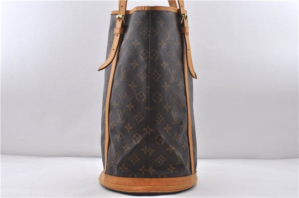 Authentic LOUIS VUITTON Monogram Bucket GM Shoulder Bag M42236 LV Junk 7116C