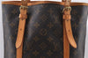 Authentic LOUIS VUITTON Monogram Bucket GM Shoulder Bag M42236 LV Junk 7116C