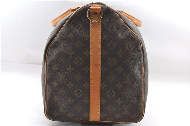 Auth Louis Vuitton Monogram Keepall Bandouliere 55 Boston Bag M41414 LV 7117D