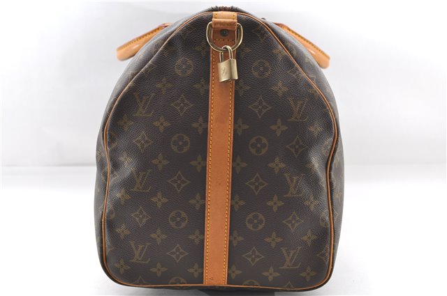 Auth Louis Vuitton Monogram Keepall Bandouliere 55 Boston Bag M41414 LV 7117D