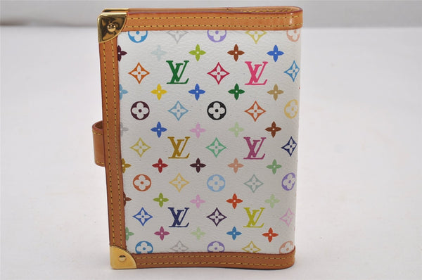 Louis Vuitton Monogram Multicolor Agenda PM Notebook Cover R20896 White 7118I