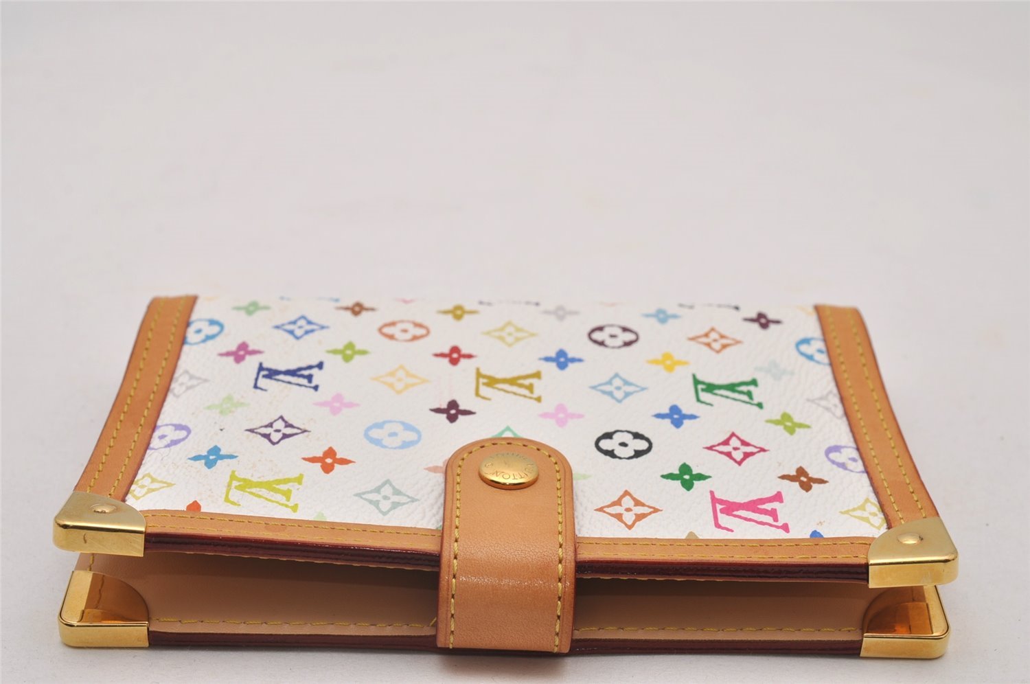 Louis Vuitton Monogram Multicolor Agenda PM Notebook Cover R20896 White 7118I