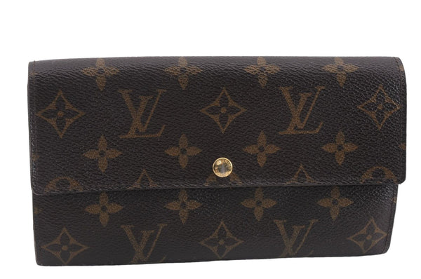 Authentic Louis Vuitton Monogram Portefeuille Sarah Purse Wallet M61734 LV 7119E