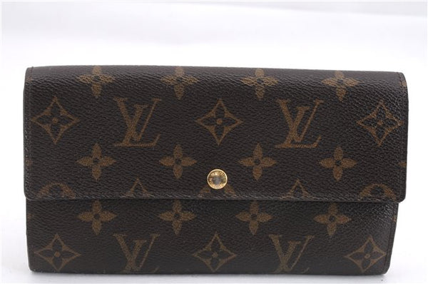 Authentic Louis Vuitton Monogram Portefeuille Sarah Purse Wallet M61734 LV 7119E