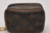 Authentic Louis Vuitton Monogram Trousse Wapiti Mini Pouch M58030 LV 7119I