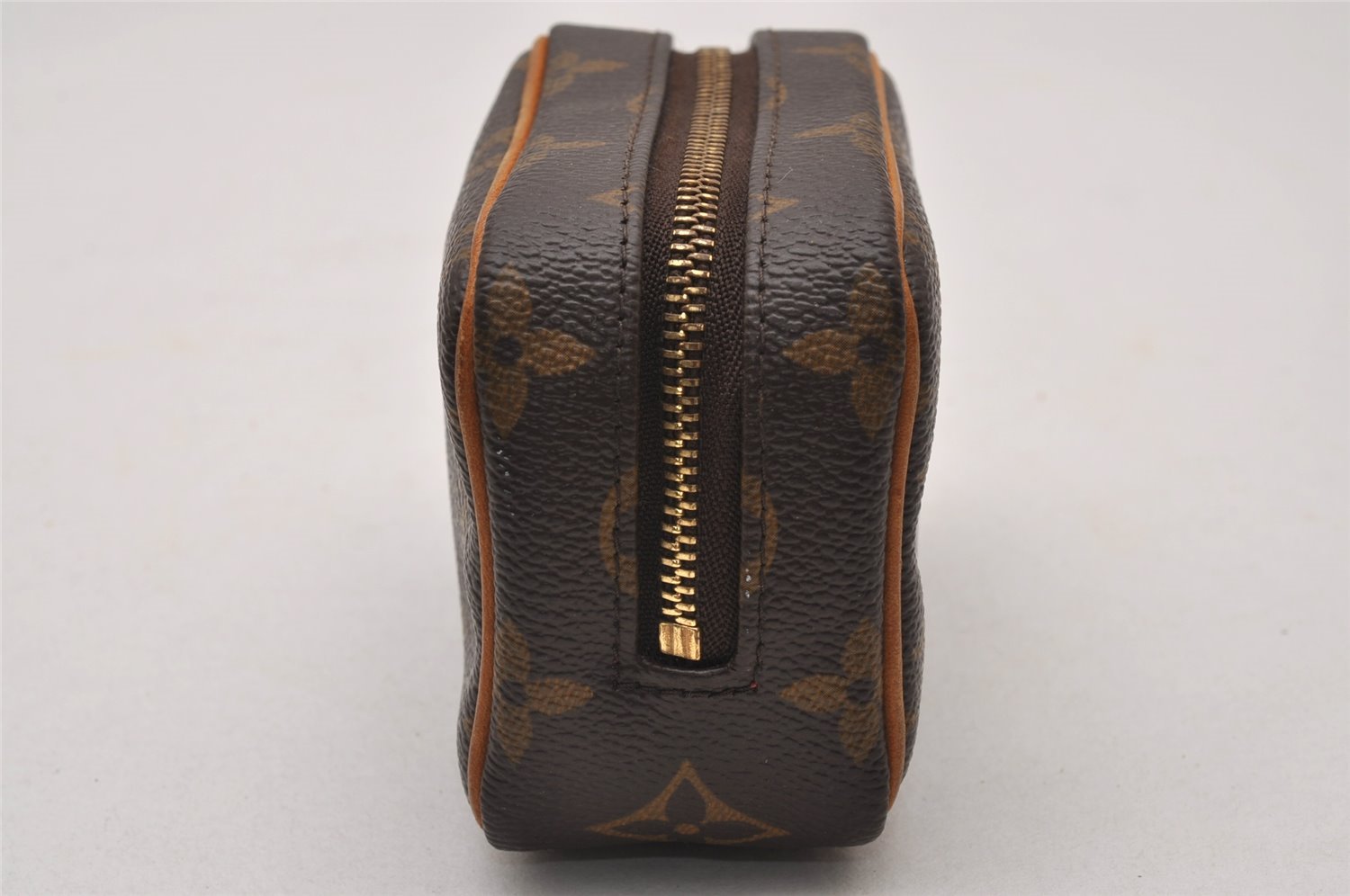 Authentic Louis Vuitton Monogram Trousse Wapiti Mini Pouch M58030 LV 7119I