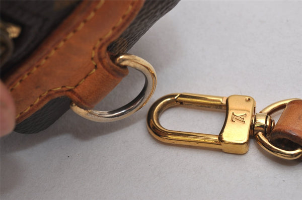 Authentic Louis Vuitton Monogram Trousse Wapiti Mini Pouch M58030 LV 7119I