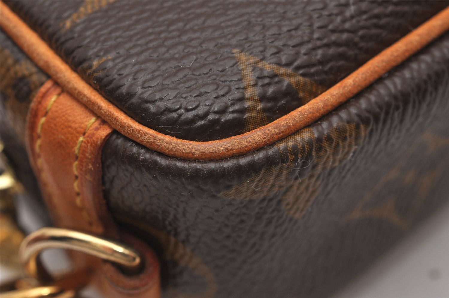 Authentic Louis Vuitton Monogram Trousse Wapiti Mini Pouch M58030 LV 7119I