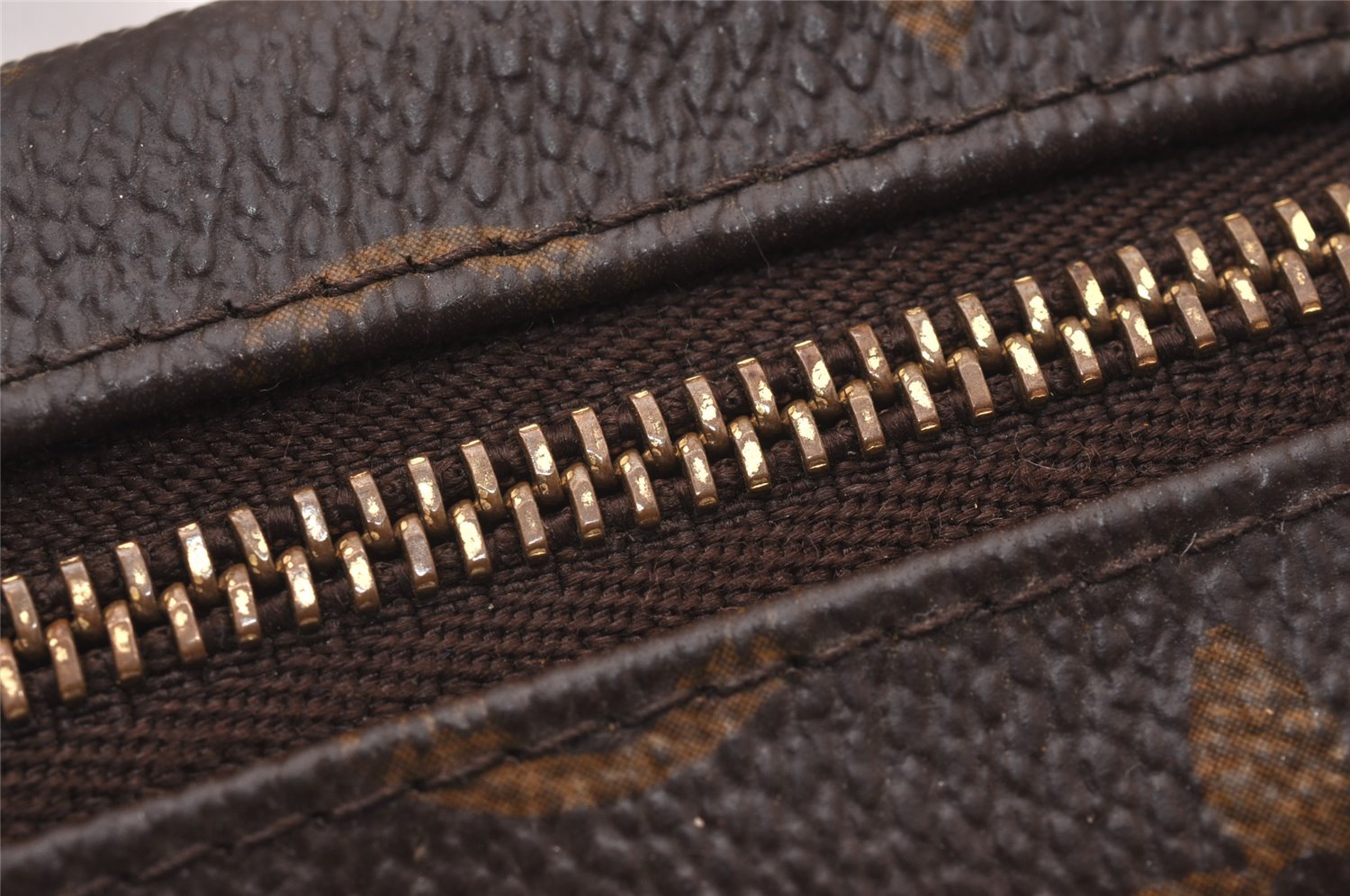 Authentic Louis Vuitton Monogram Trousse Wapiti Mini Pouch M58030 LV 7119I