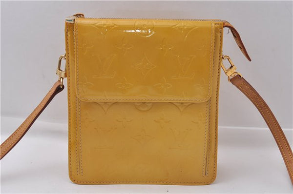 Auth Louis Vuitton Monogram Vernis Mott Shoulder Cross Bag M91136 Yellow 7121D