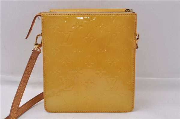 Auth Louis Vuitton Monogram Vernis Mott Shoulder Cross Bag M91136 Yellow 7121D