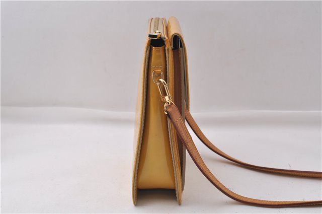 Auth Louis Vuitton Monogram Vernis Mott Shoulder Cross Bag M91136 Yellow 7121D