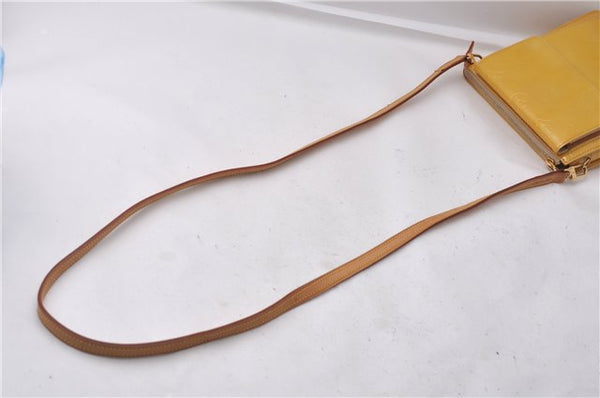 Auth Louis Vuitton Monogram Vernis Mott Shoulder Cross Bag M91136 Yellow 7121D