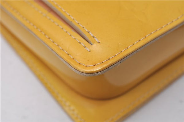 Auth Louis Vuitton Monogram Vernis Mott Shoulder Cross Bag M91136 Yellow 7121D