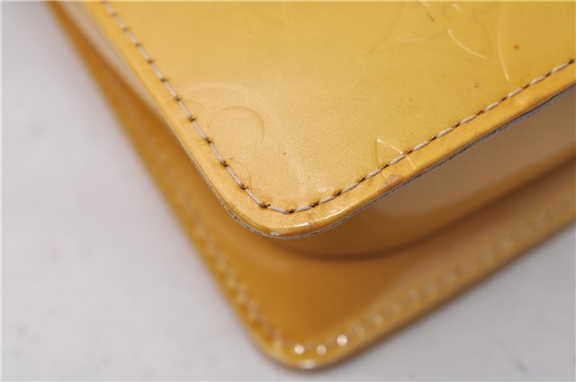 Auth Louis Vuitton Monogram Vernis Mott Shoulder Cross Bag M91136 Yellow 7121D