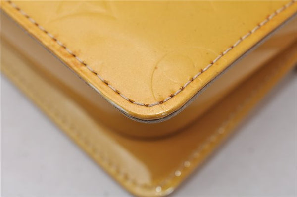 Auth Louis Vuitton Monogram Vernis Mott Shoulder Cross Bag M91136 Yellow 7121D