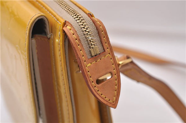 Auth Louis Vuitton Monogram Vernis Mott Shoulder Cross Bag M91136 Yellow 7121D