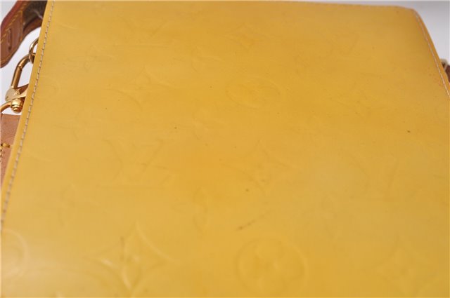 Auth Louis Vuitton Monogram Vernis Mott Shoulder Cross Bag M91136 Yellow 7121D