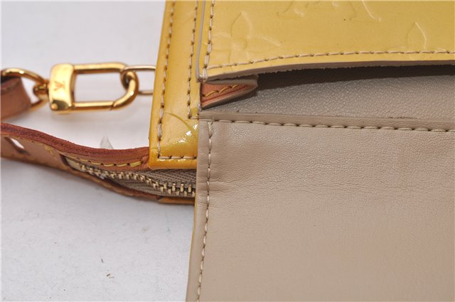 Auth Louis Vuitton Monogram Vernis Mott Shoulder Cross Bag M91136 Yellow 7121D