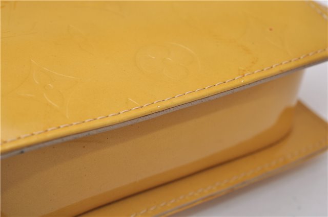 Auth Louis Vuitton Monogram Vernis Mott Shoulder Cross Bag M91136 Yellow 7121D