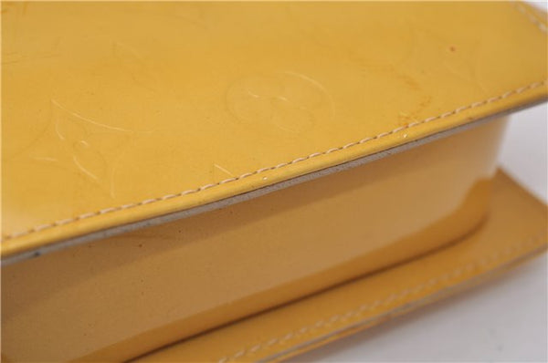 Auth Louis Vuitton Monogram Vernis Mott Shoulder Cross Bag M91136 Yellow 7121D