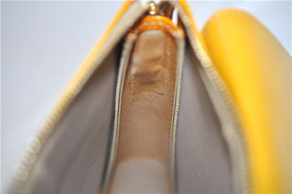 Auth Louis Vuitton Monogram Vernis Mott Shoulder Cross Bag M91136 Yellow 7121D
