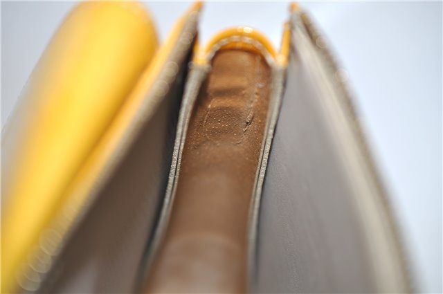 Auth Louis Vuitton Monogram Vernis Mott Shoulder Cross Bag M91136 Yellow 7121D