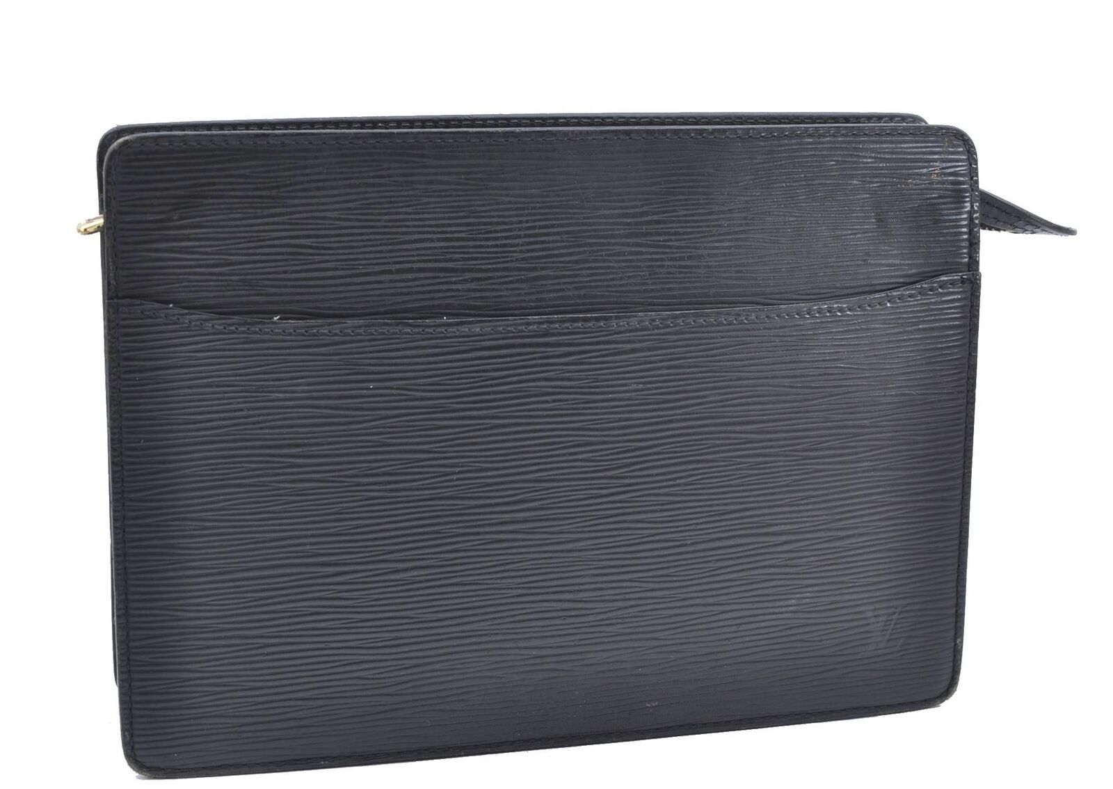 Authentic LOUIS VUITTON Epi Pochette Homme Clutch Bag Black M52522 LV 7123B