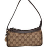Authentic GUCCI Accessory Hand Pouch Purse GG Canvas Leather 154432 Brown 7123D