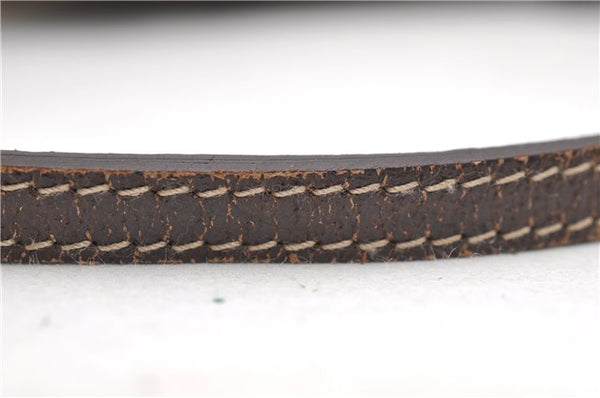 Authentic GUCCI Accessory Hand Pouch Purse GG Canvas Leather 154432 Brown 7123D