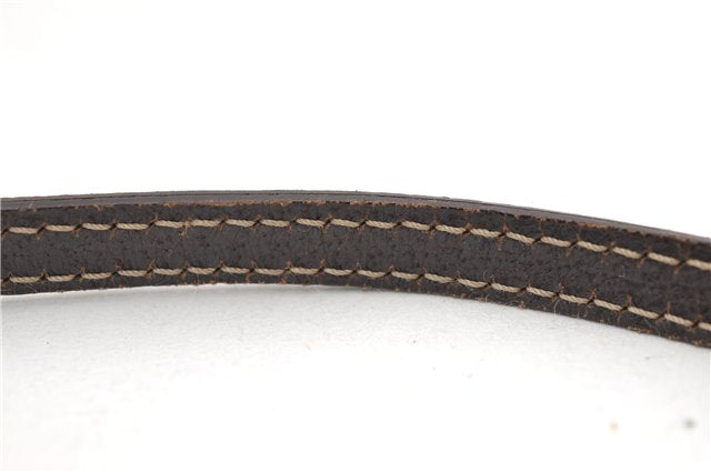 Authentic GUCCI Accessory Hand Pouch Purse GG Canvas Leather 154432 Brown 7123D