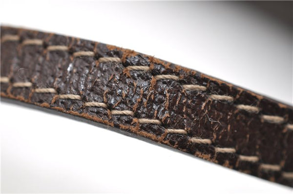 Authentic GUCCI Accessory Hand Pouch Purse GG Canvas Leather 154432 Brown 7123D