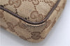 Authentic GUCCI Accessory Hand Pouch Purse GG Canvas Leather 154432 Brown 7123D
