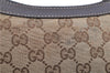 Authentic GUCCI Accessory Hand Pouch Purse GG Canvas Leather 154432 Brown 7123D