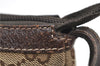 Authentic GUCCI Accessory Hand Pouch Purse GG Canvas Leather 154432 Brown 7123D