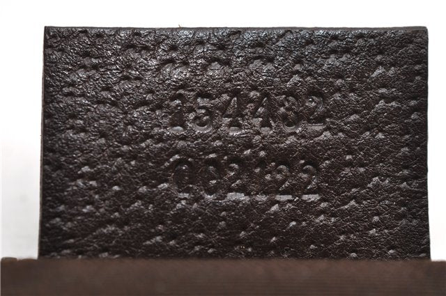 Authentic GUCCI Accessory Hand Pouch Purse GG Canvas Leather 154432 Brown 7123D