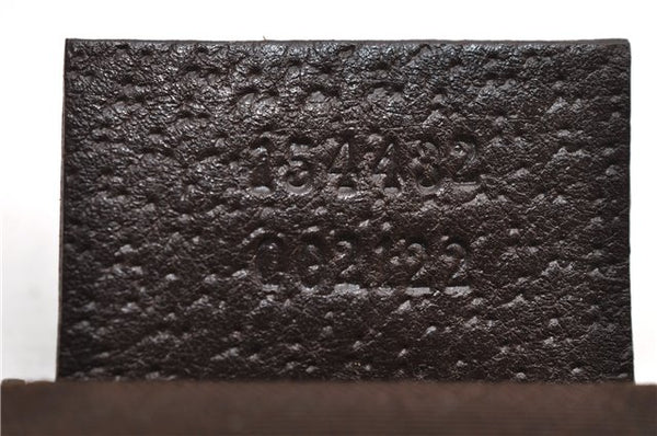 Authentic GUCCI Accessory Hand Pouch Purse GG Canvas Leather 154432 Brown 7123D