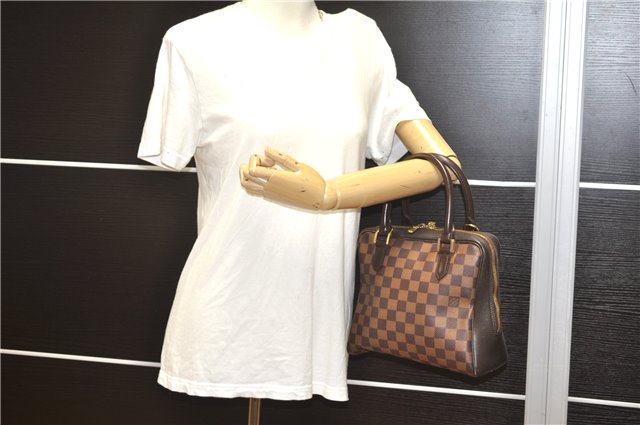 Authentic Louis Vuitton Damier Brera Hand Bag Purse N51150 LV 7123F