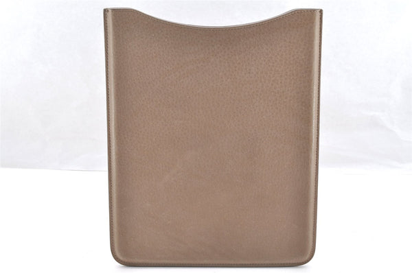 Authentic CHANEL Vintage Calf Skin Soft iPad Tablet Case Purse Beige CC 7123I