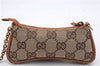 Auth GUCCI New Jackie Shoulder Hand Bag GG Canvas Leather 120885 Brown 7124D