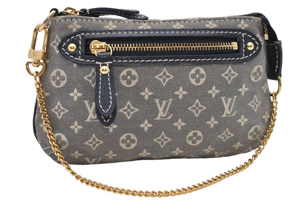 Louis Vuitton Monogram Idylle Mini Pochette Accessoires Pouch M62998 Blue 7125D