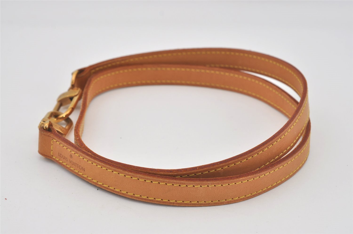 Authentic Louis Vuitton Leather Shoulder Strap Beige 39