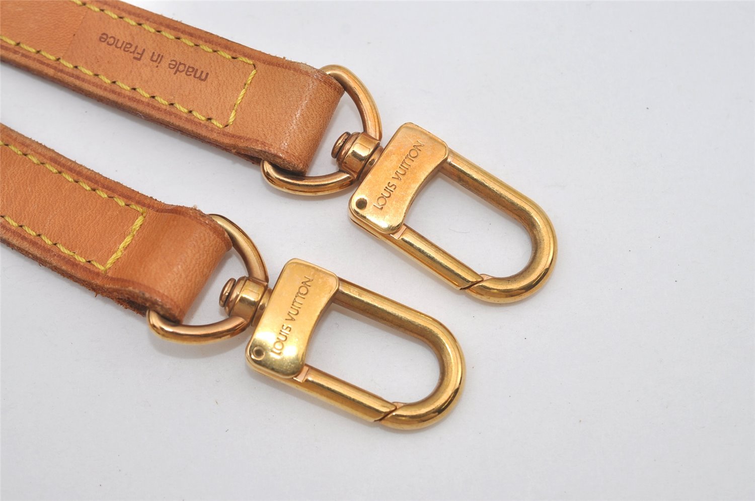 Authentic Louis Vuitton Leather Shoulder Strap Beige 39